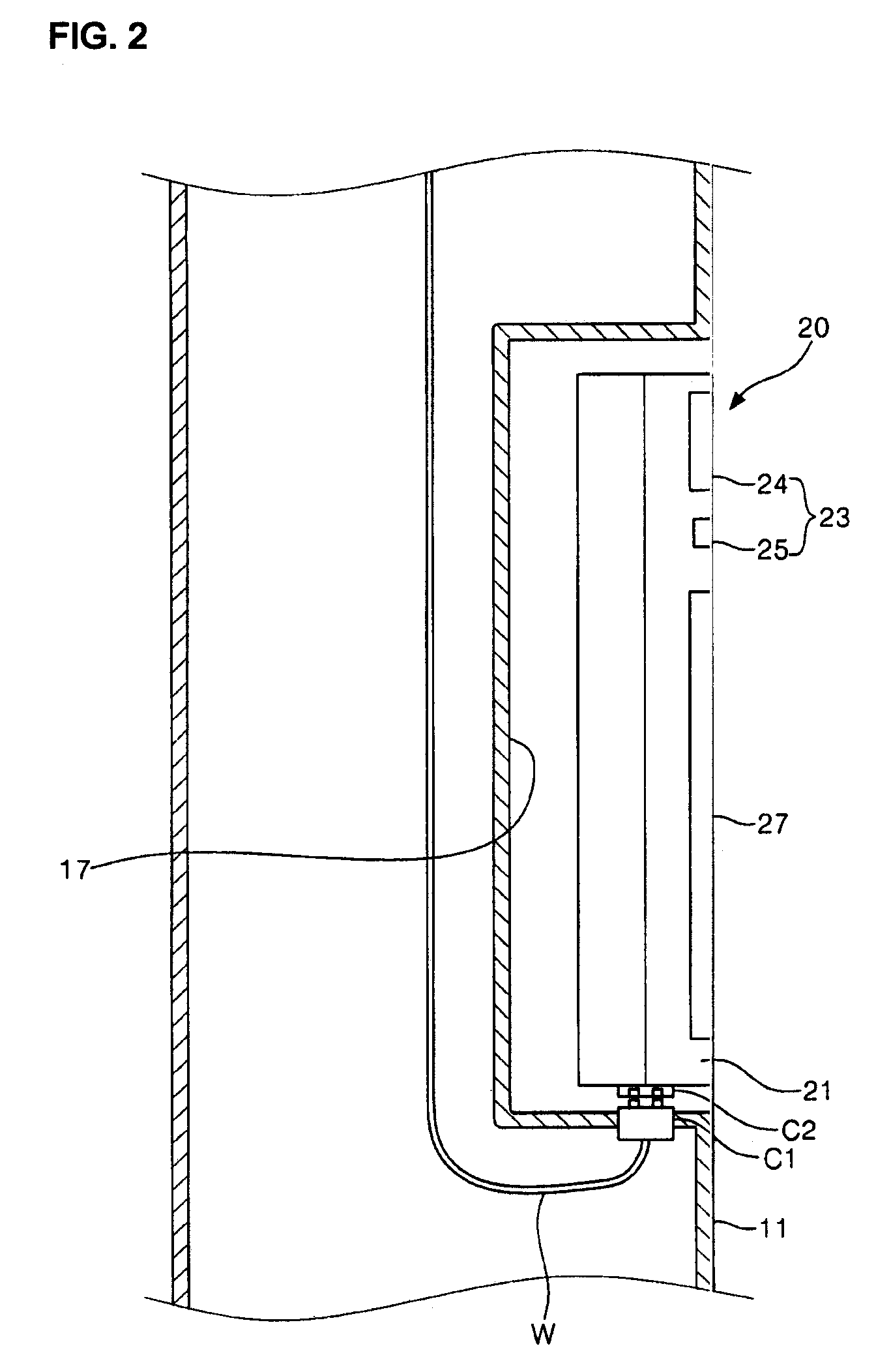 Mounting structure for display unit in refrigerator
