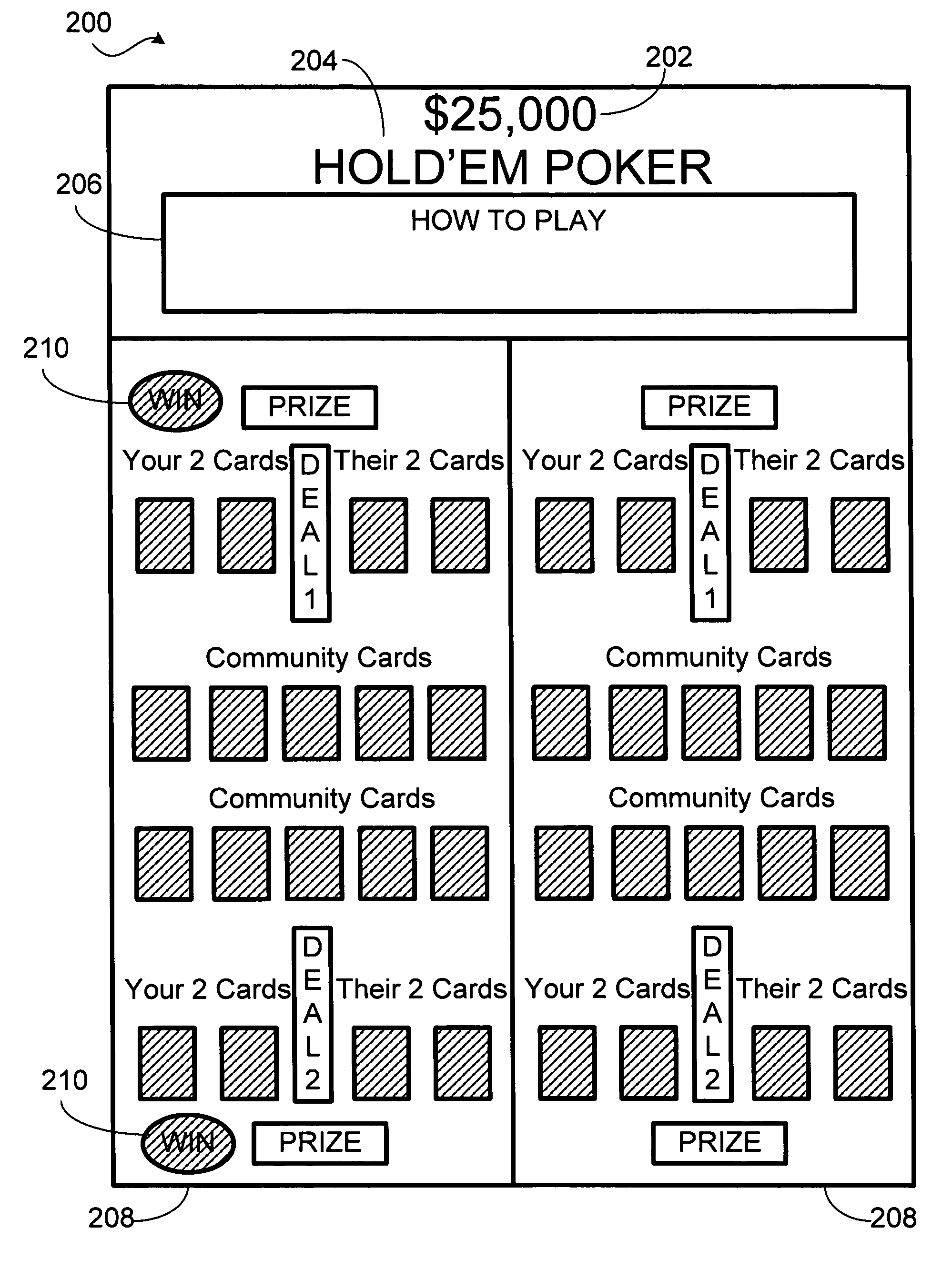 Poker style scratch-ticket lottery games