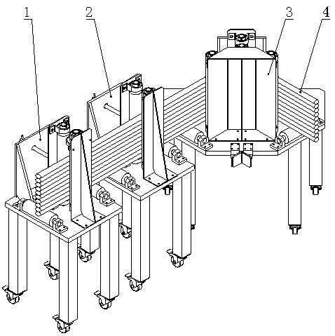 Secondary line laying auxiliary device capable of reducing line loss