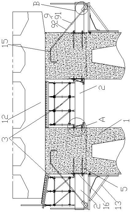 No.0 block supporting structure suitable for rigid frame bridge and construction method of No.0 block supporting structure