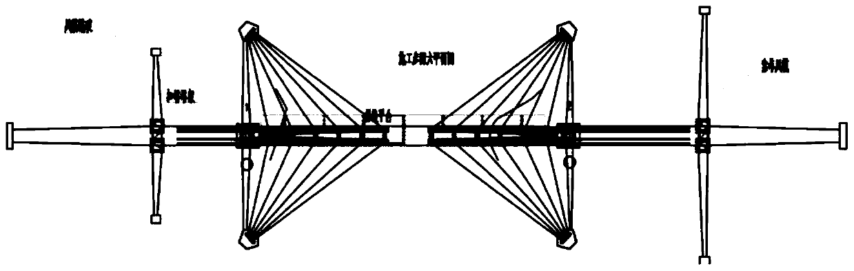 Hoisting and tower buckling integrated construction method for cable of arch bridge