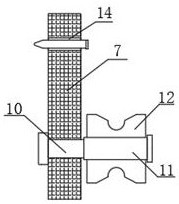 Rectangular secondary sedimentation tank mud scraper deviation rectifying device