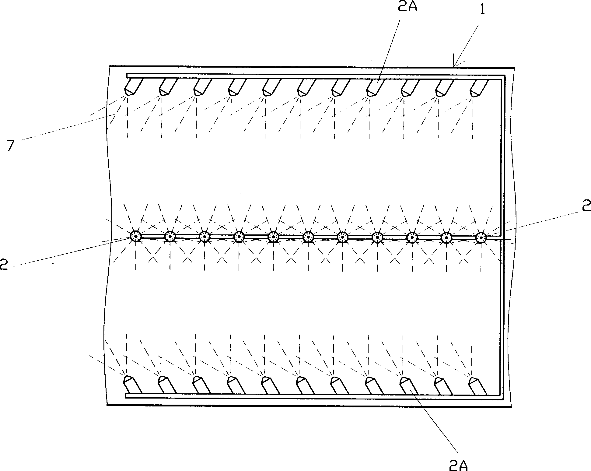 Method for purifying exhaust gas by micronizing washing liquid and matching disturbance flow