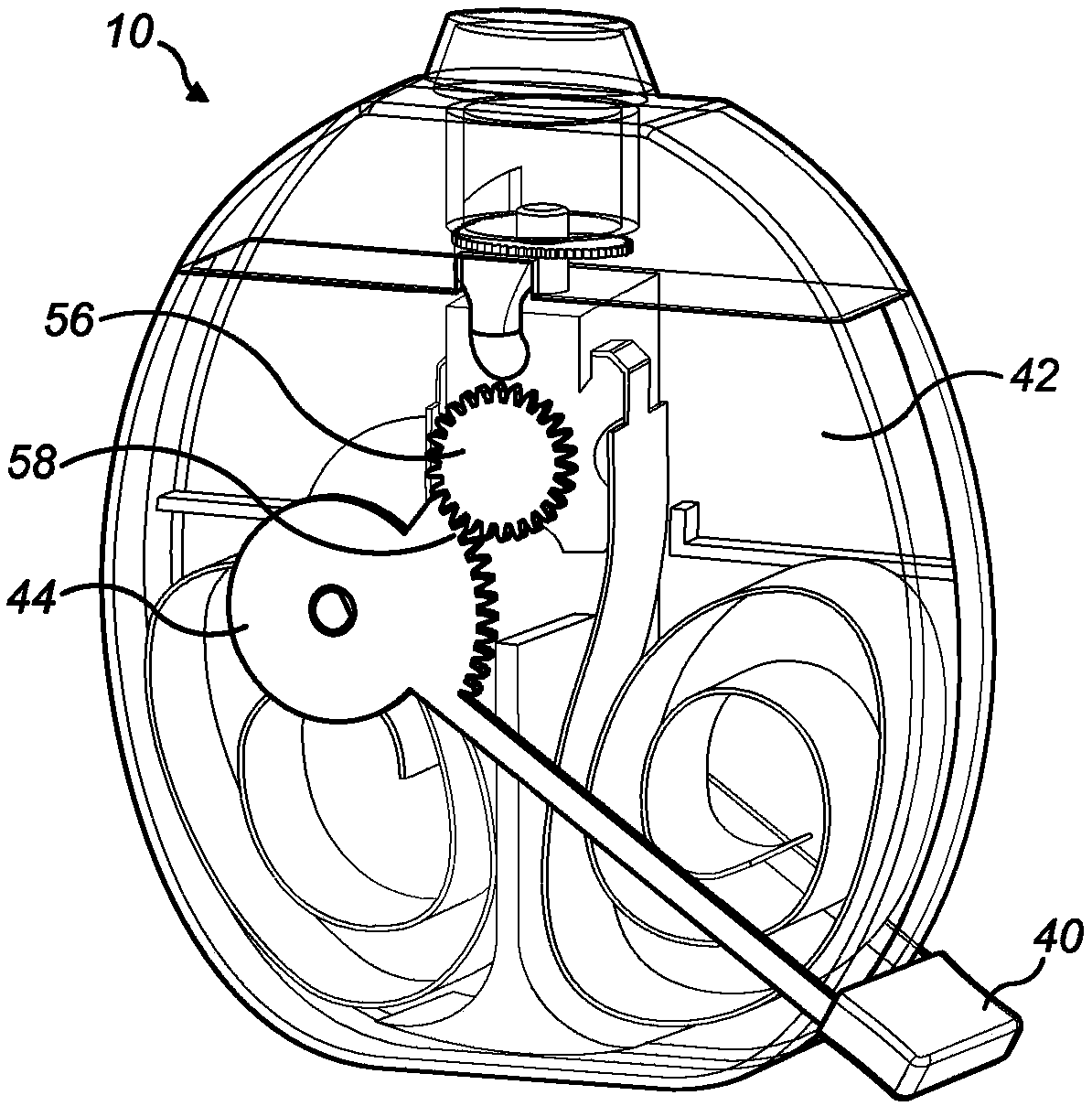 Dry powder inhaler with blister bursting device