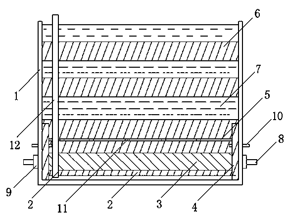 Pipeline water-stored spongy-soil plant cultivating device and method