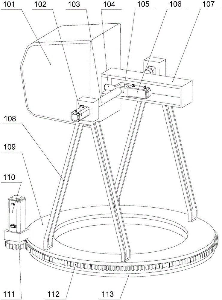 Three-axis 360-degree all-direction high-speed dynamic simulating device