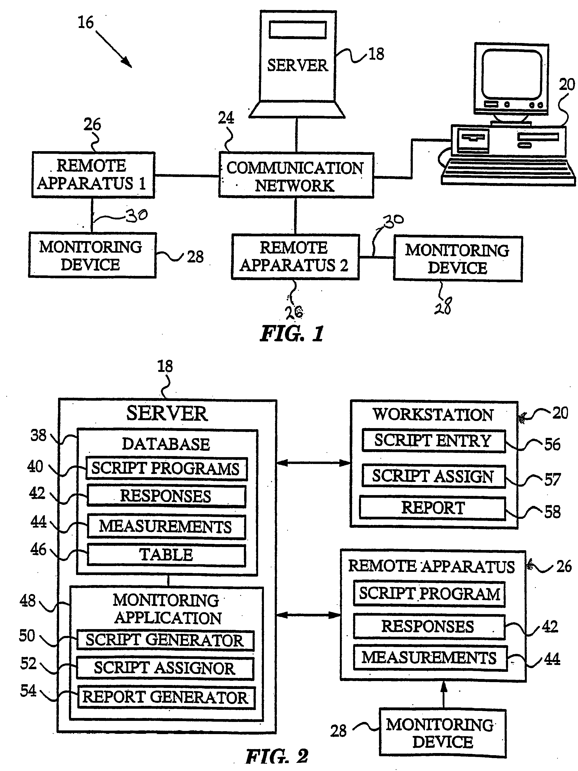 Remote health monitoring apparatus using scripted communications