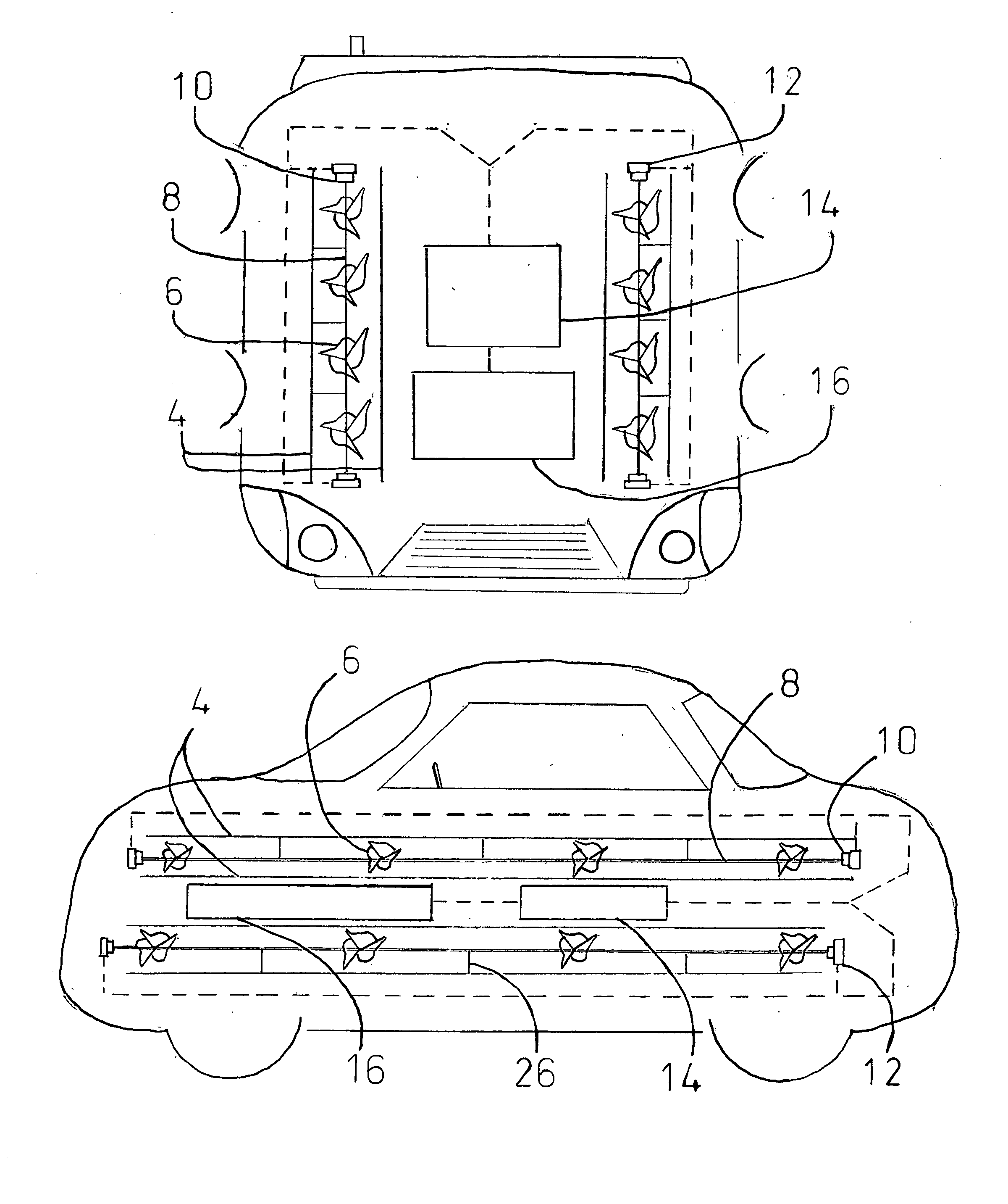 Air / wind tunnel powered turbine, electric power recharging system