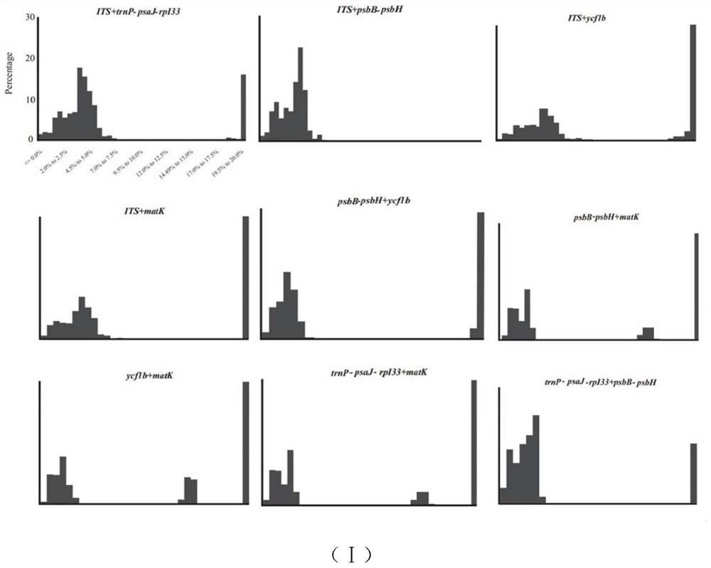 DNA bar code for identifying lilium plants and application thereof