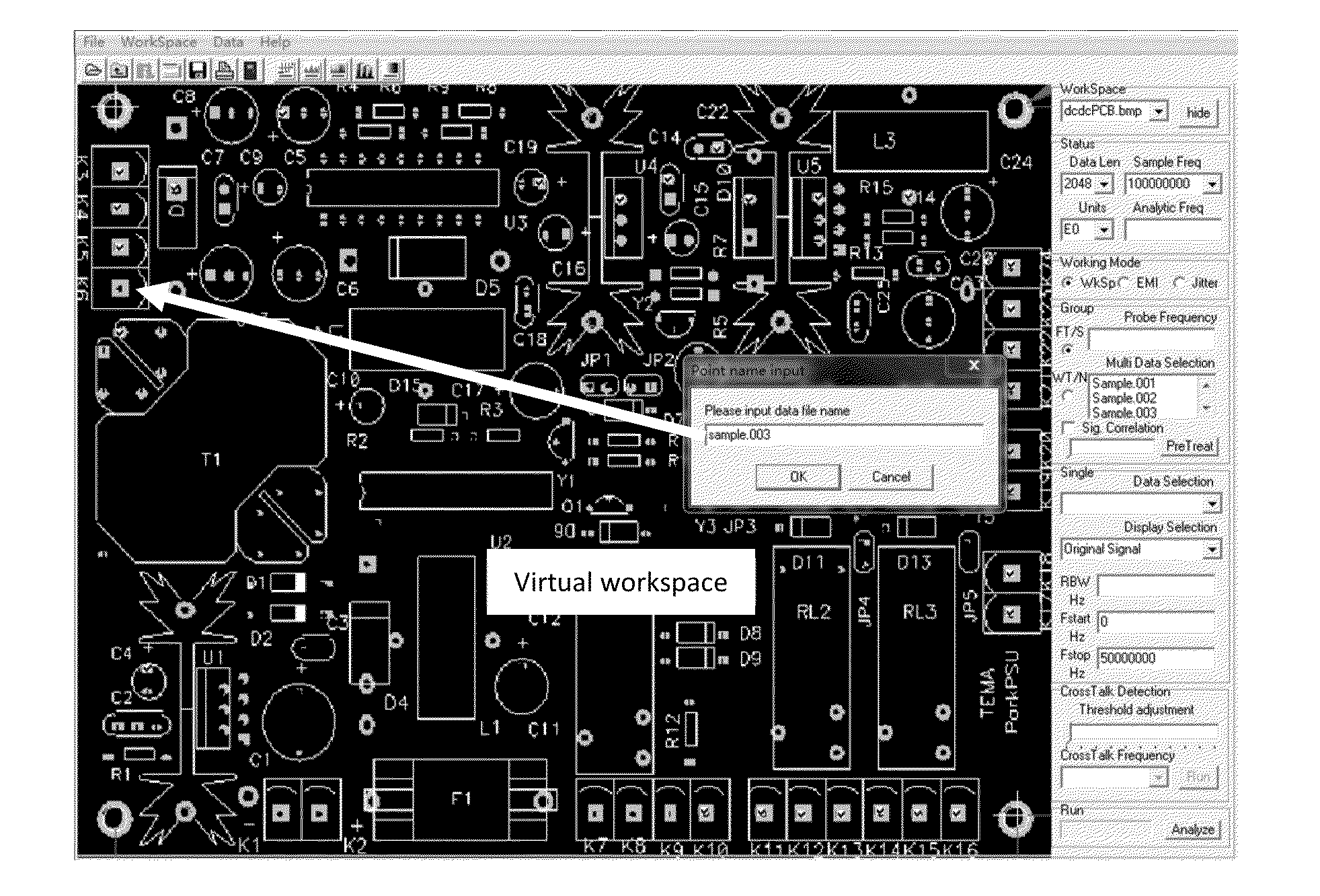 Method and system of virtual workspace linking data with location