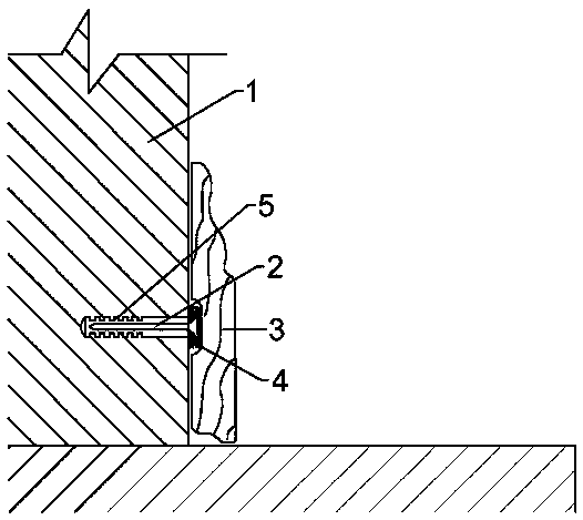 Skirting board bonding and mounting anti-loose fixing process