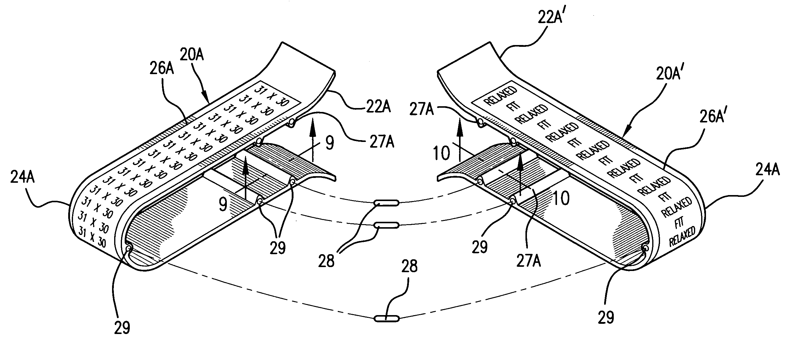 Garment marking clip and label strip