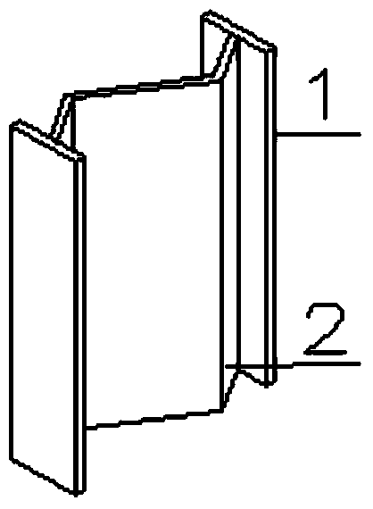 H-shaped corrugated web steel column