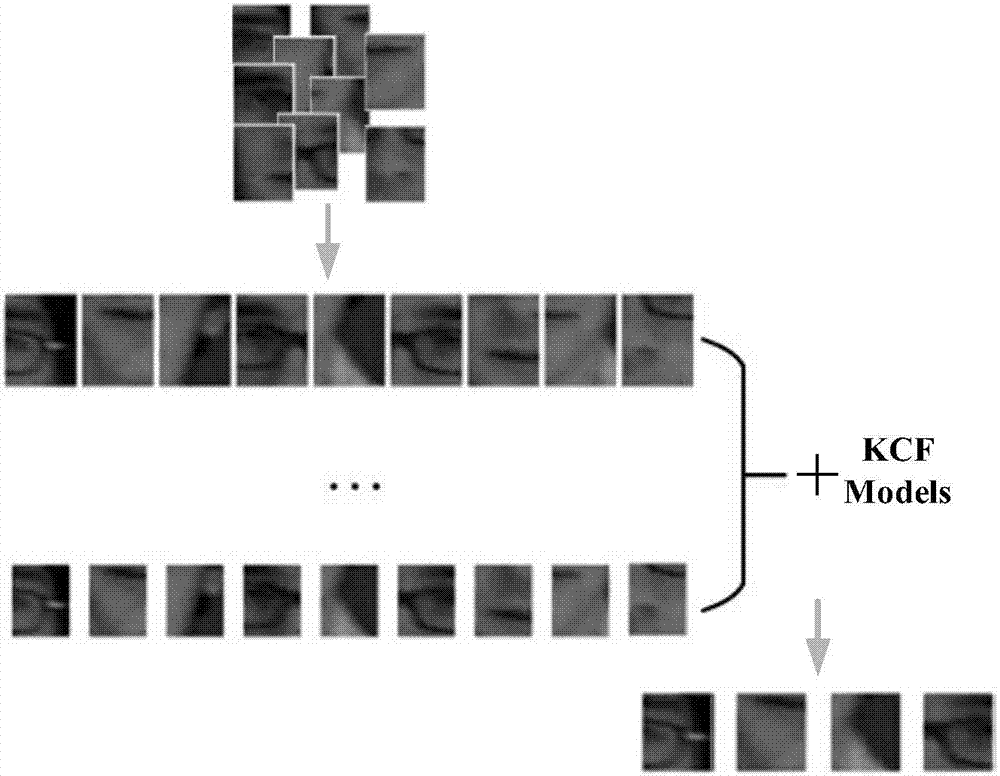 Adaptive sub-block screening-based multi-clue visual tracking method
