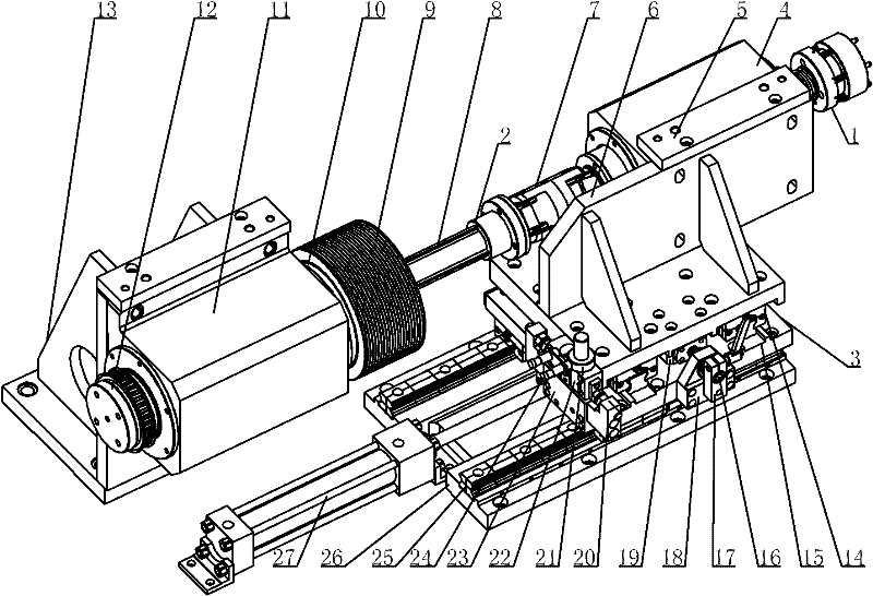 Center distance-variable gearbox drive calibrating device