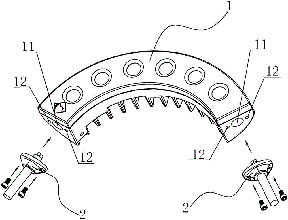 Wire outlet structure applied to corrugated lamp