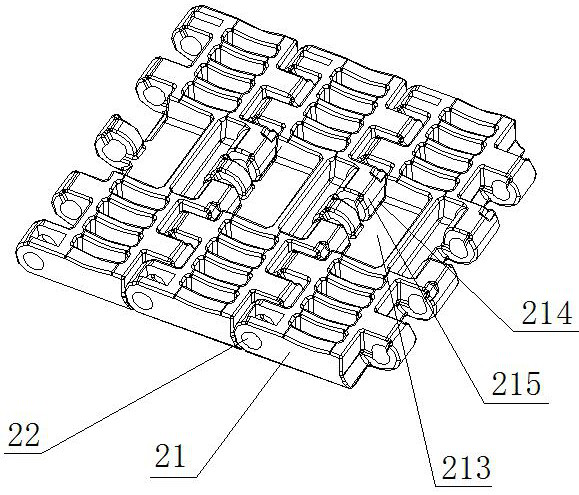 Net chain conveying system suitable for whole vehicle conveying and corrugated paper logistics conveying
