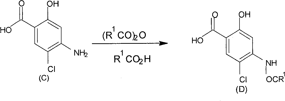 Method for preparing 2-alkoxy-4-amino-5-chlorobenzoic acid