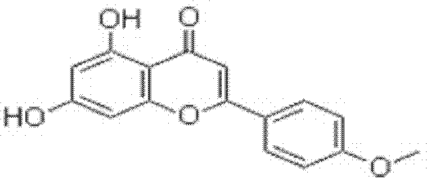 Method for extracting acacetin from chrysanthemum