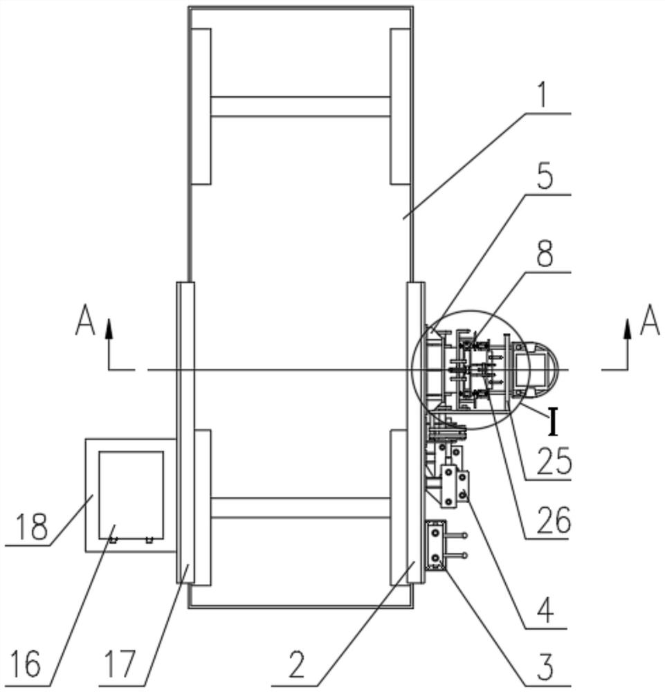 Swing pressure bar type waste dumping and collecting device