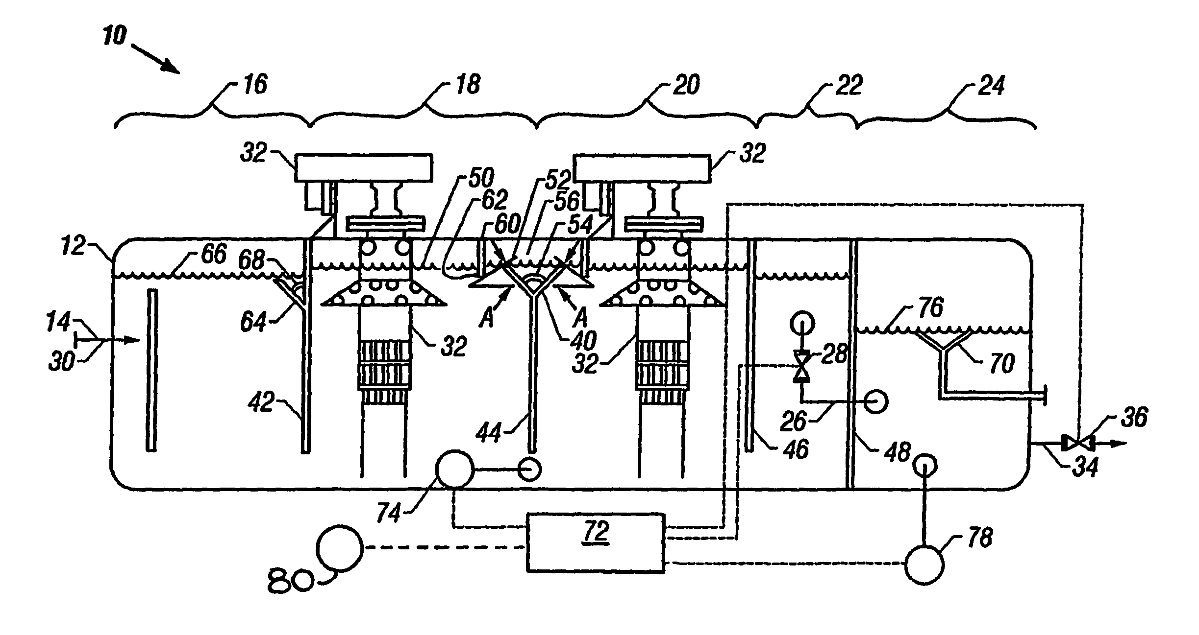 Dual-cell mechanical flotation system with intermittent skimming