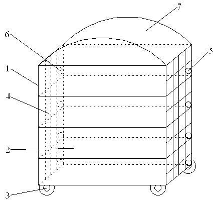 Optical fiber accommodating rack