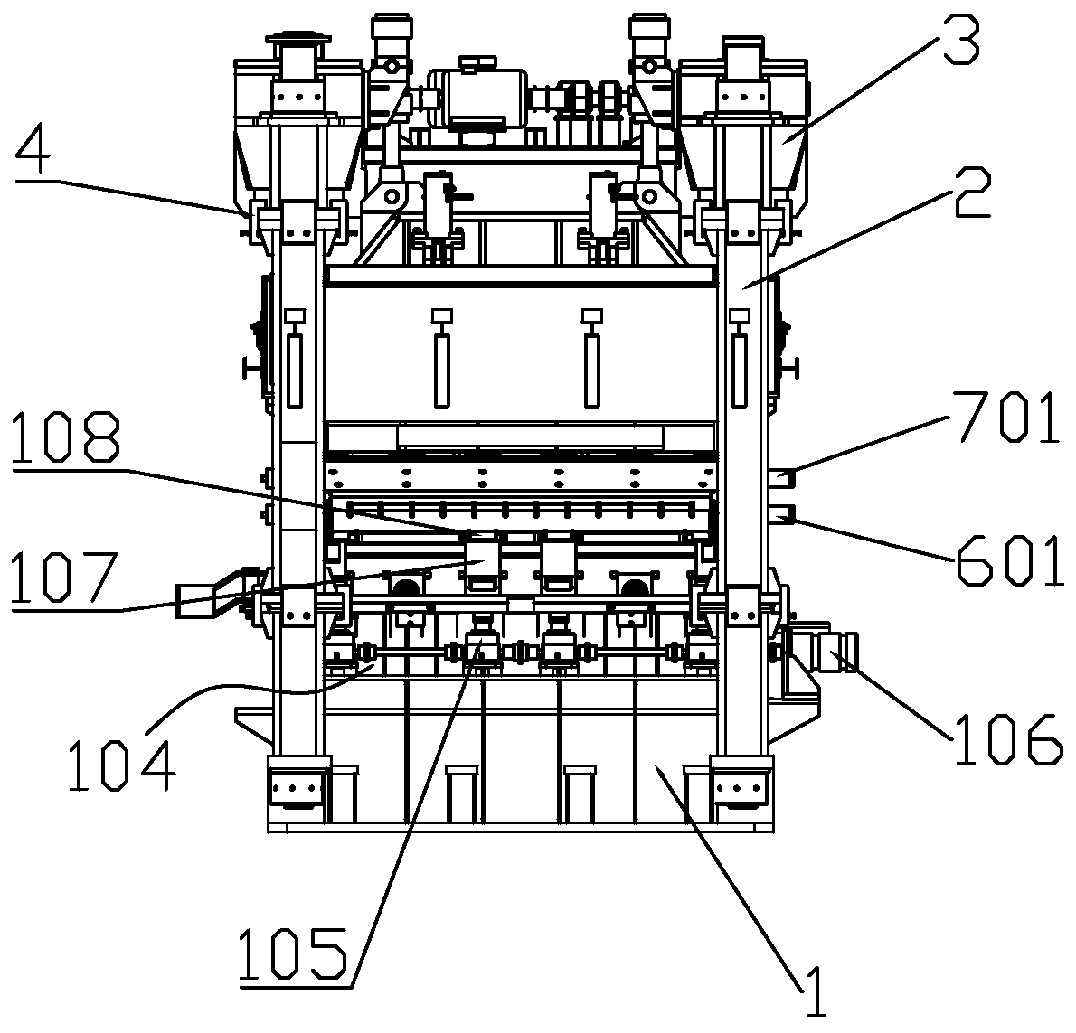 Multi-roller-spacing high-rigidity high-load steel plate straightener