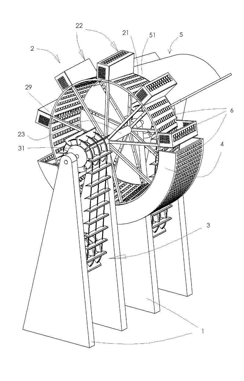 Hydrofoil wheel unit aided ice collector and method for using same