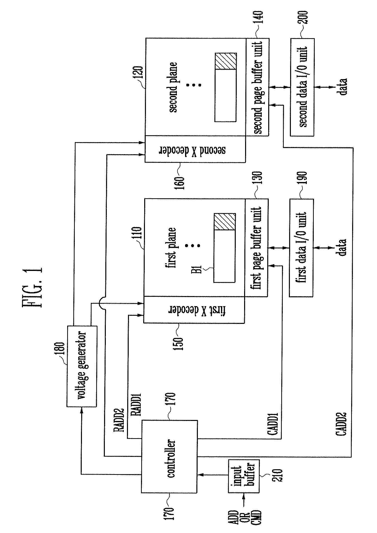 Method of operating nonvolatile memory device capable of reading two planes