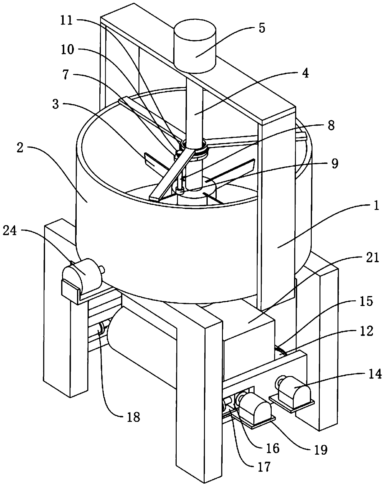 Squeezing granulator for rubber auxiliary agent masterbatches