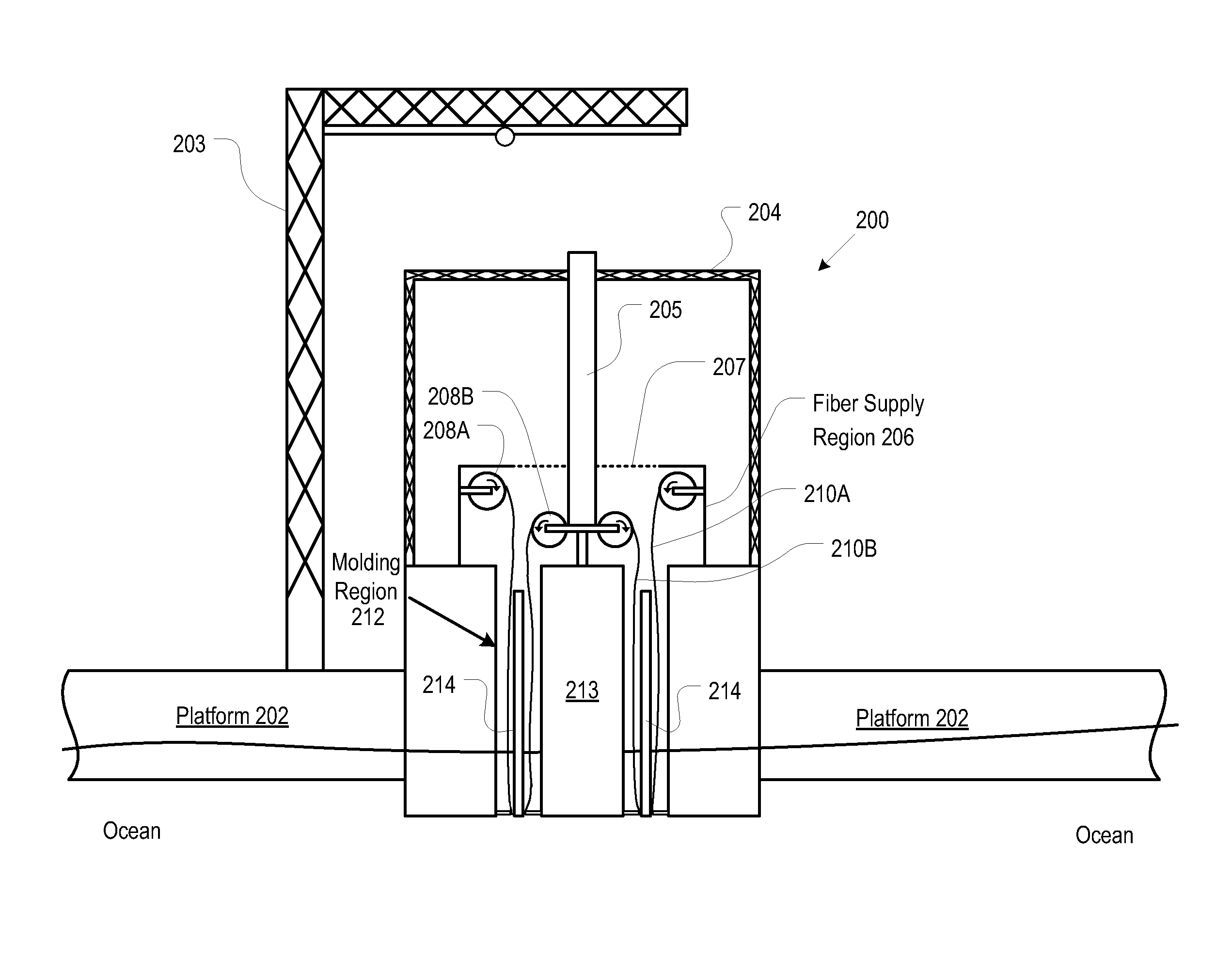Process and apparatus for molding continuous-fiber composite articles
