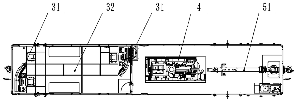 High-speed railway special electric drive public works rail car