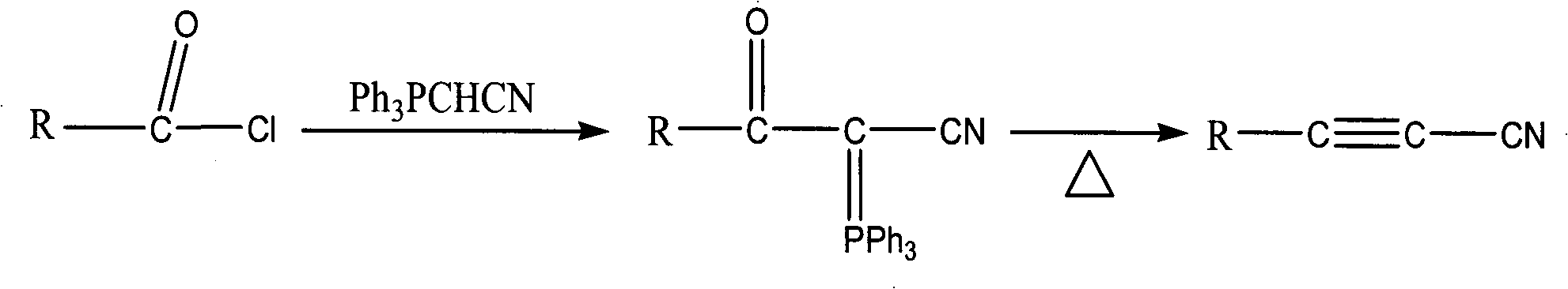 Method for synthesizing cyanoacetylene derivatives