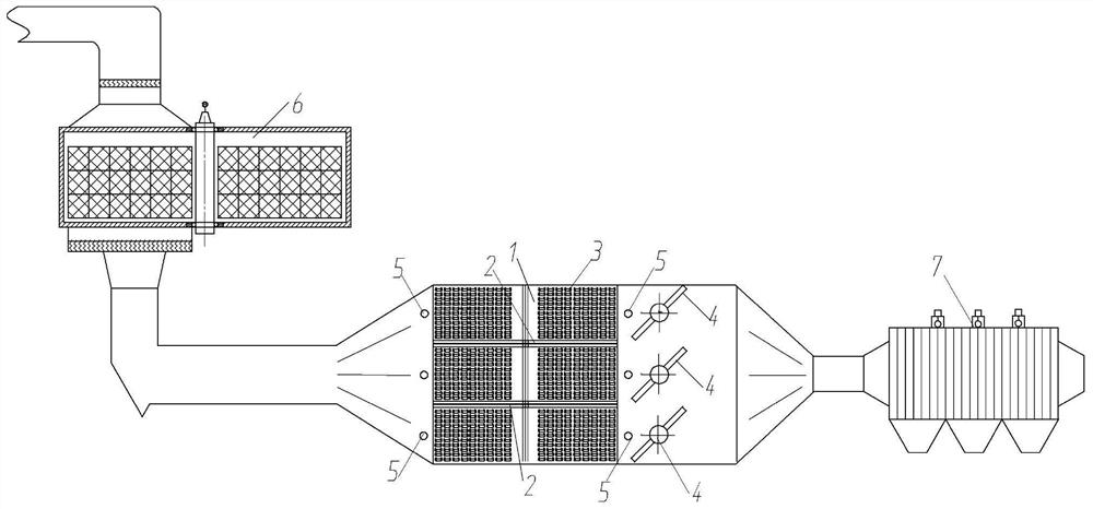 Flue gas cooler capable of adjusting flue gas flow speed on line