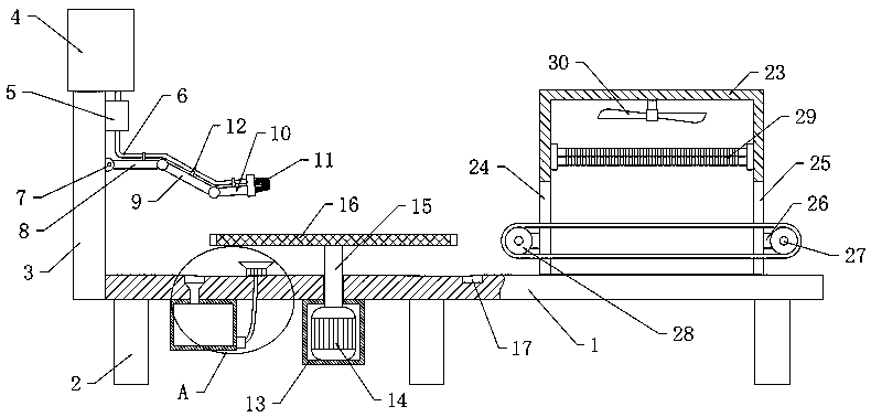 Paint spraying device for cartoon toys and use method