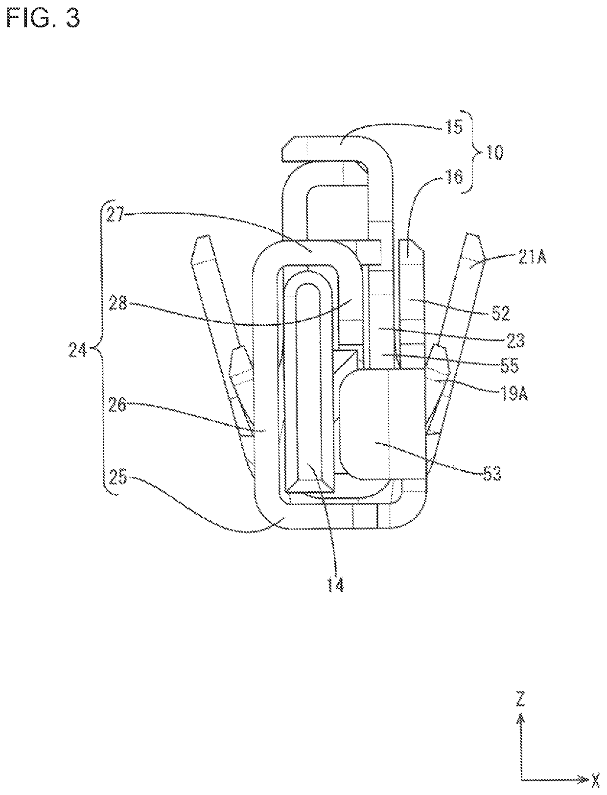 Male terminal, male connector, jig and method for assembling male connector