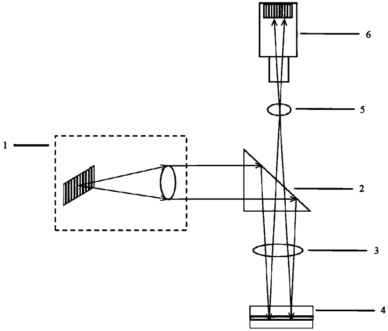 Interference reflection type optical film microscopic measurement method based on structured light