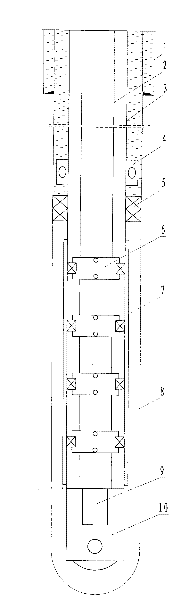 Horizontal well tube exterior subsection gravel filling sand prevention process and pipe column