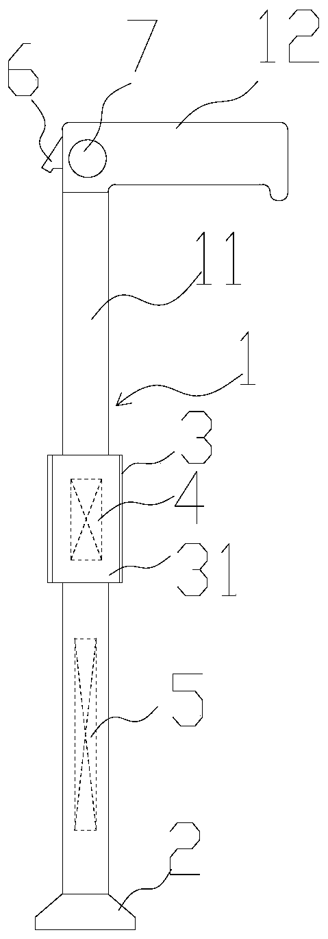 An armrest walking stick, a bed, and an adsorption control method for the armrest walking stick and the bed