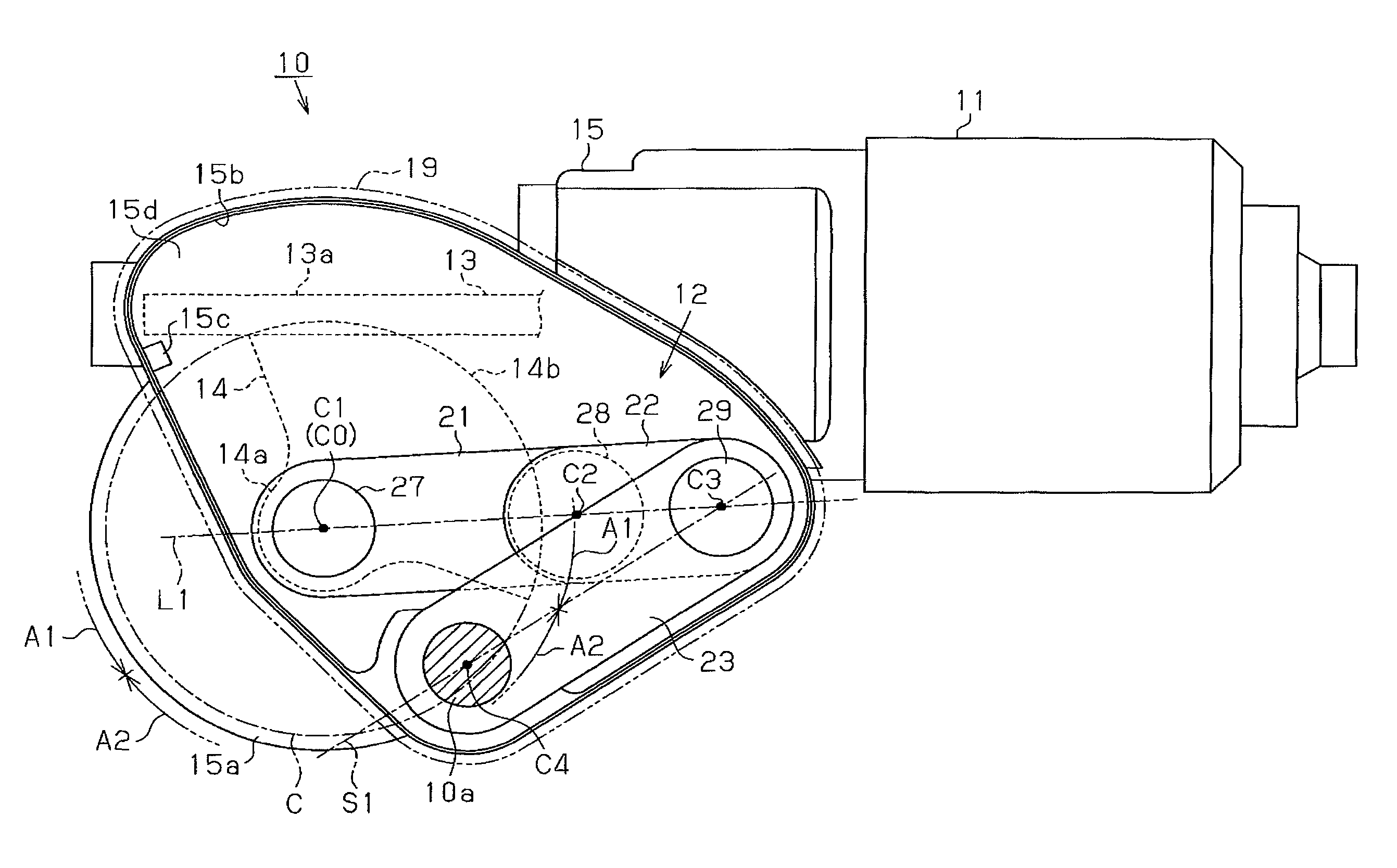 Motor device and wiper apparatus