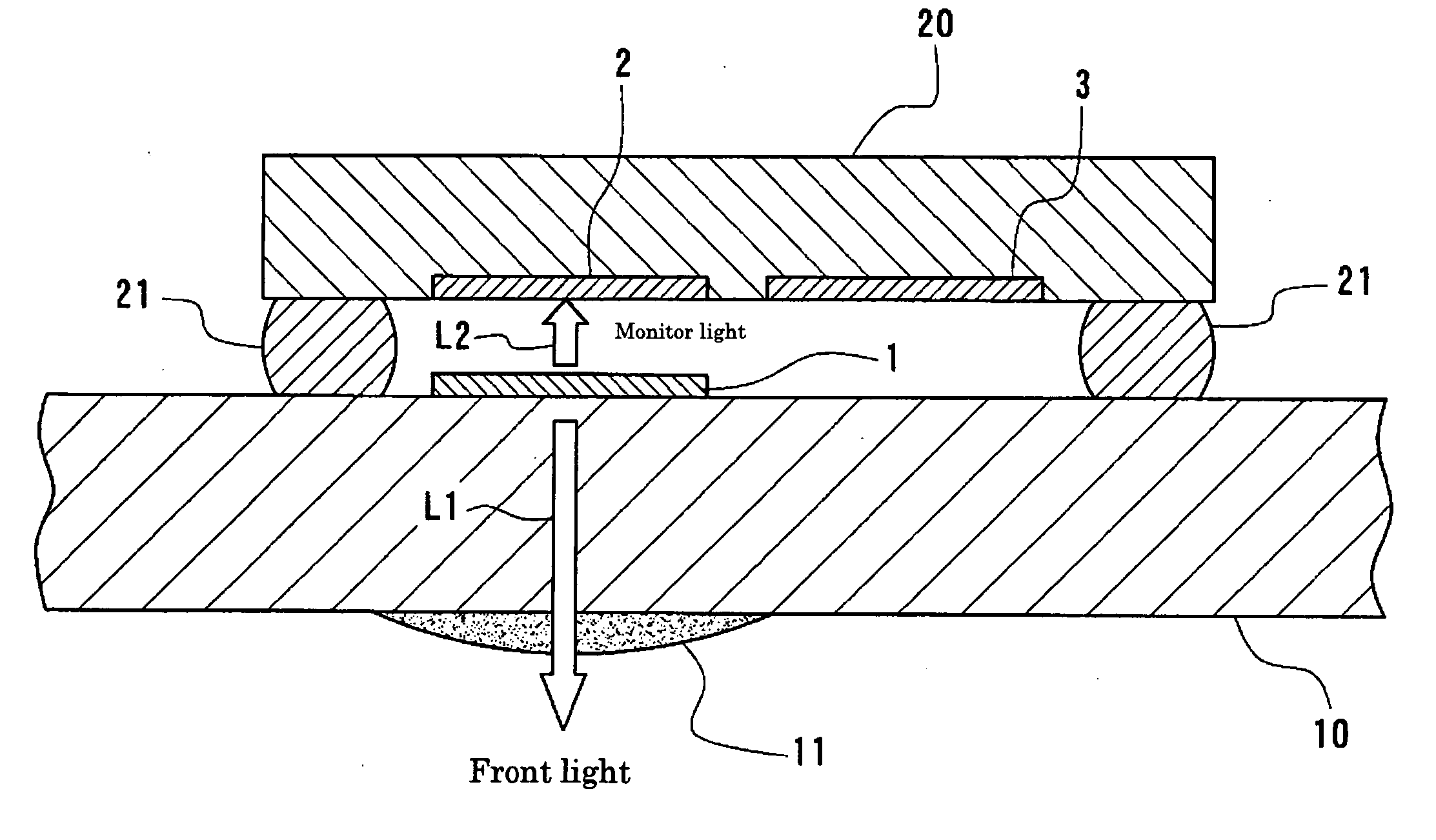 Semiconductor integrated circuit having a surface-emitting laser, manufacturing method of the same, and electronic equipment