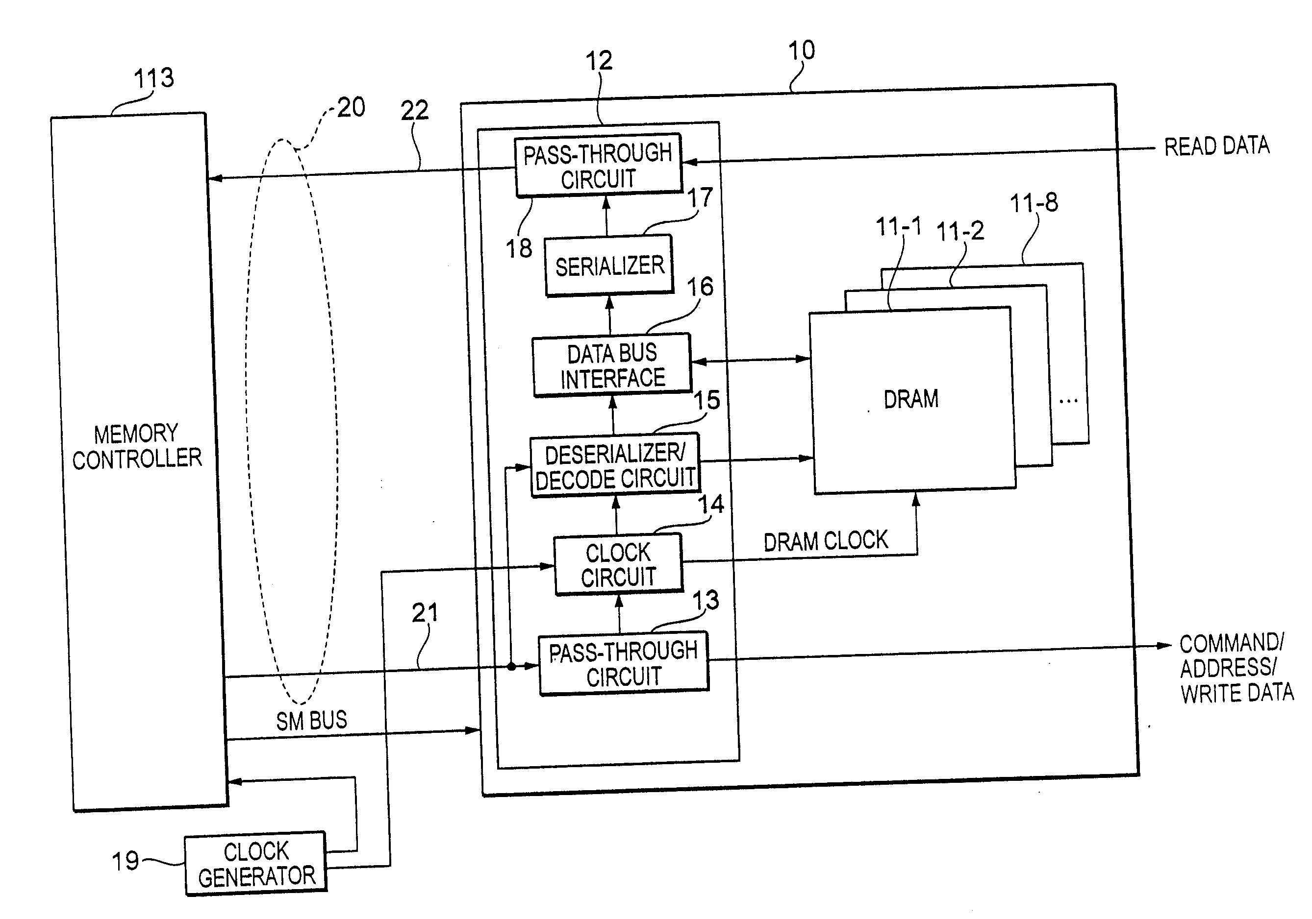 Arrangements which write same data as data stored in a first cache memory module, to a second cache memory module