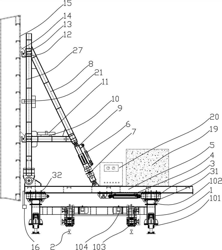 Heavy structure loading and unloading automatic control device