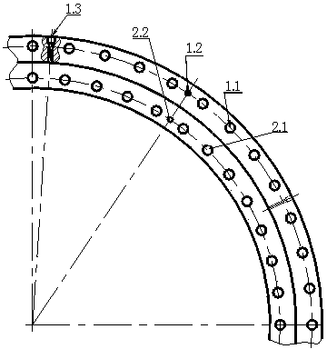 Design method of cross cylindrical roller bearing with two right-angle roller paths