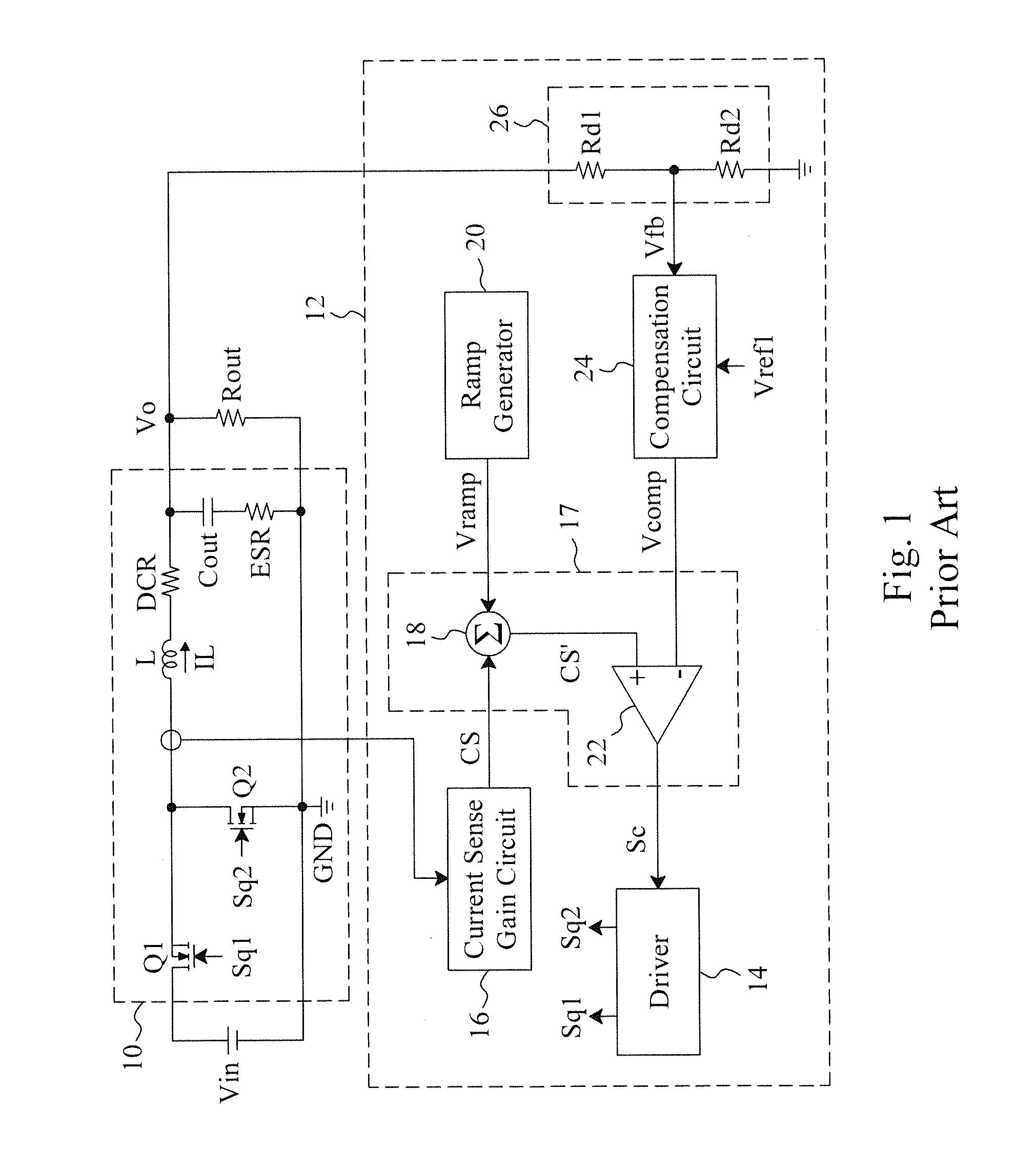 Control circuit and method for a current mode controlled power converter
