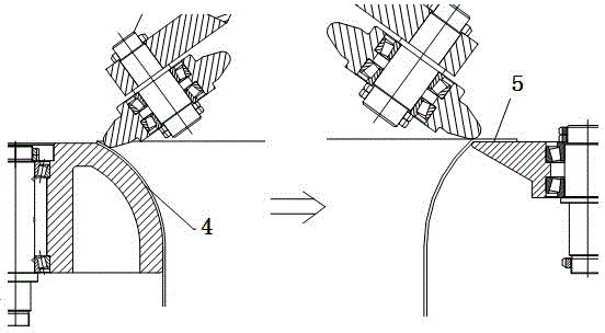 Spinning wheel used for machining wind tunnel flange