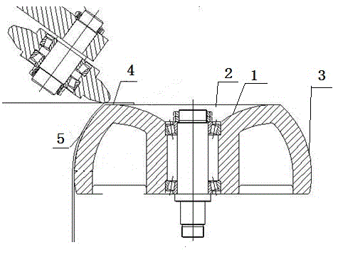 Spinning wheel used for machining wind tunnel flange