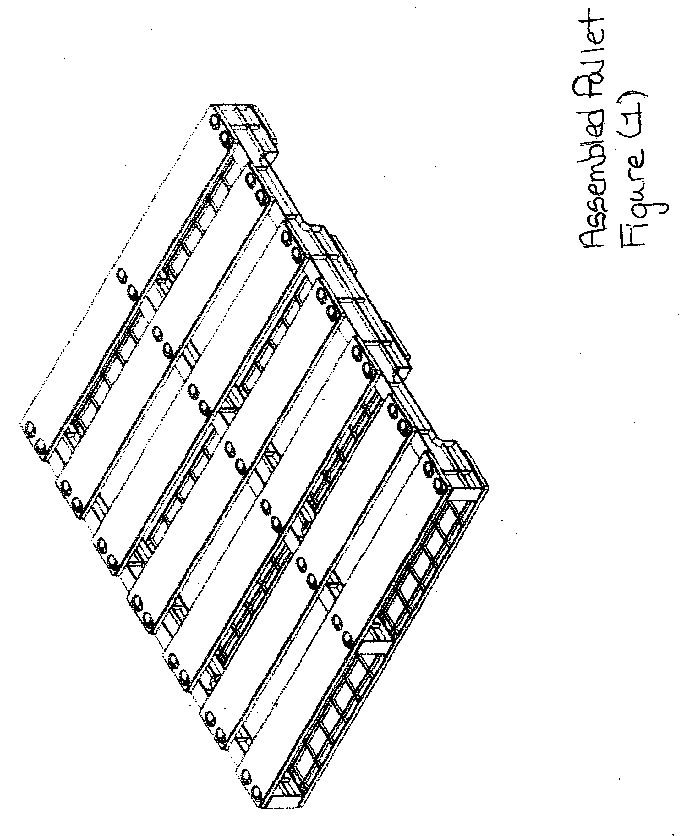 Easily assembled and repairable plastic shipping pallet