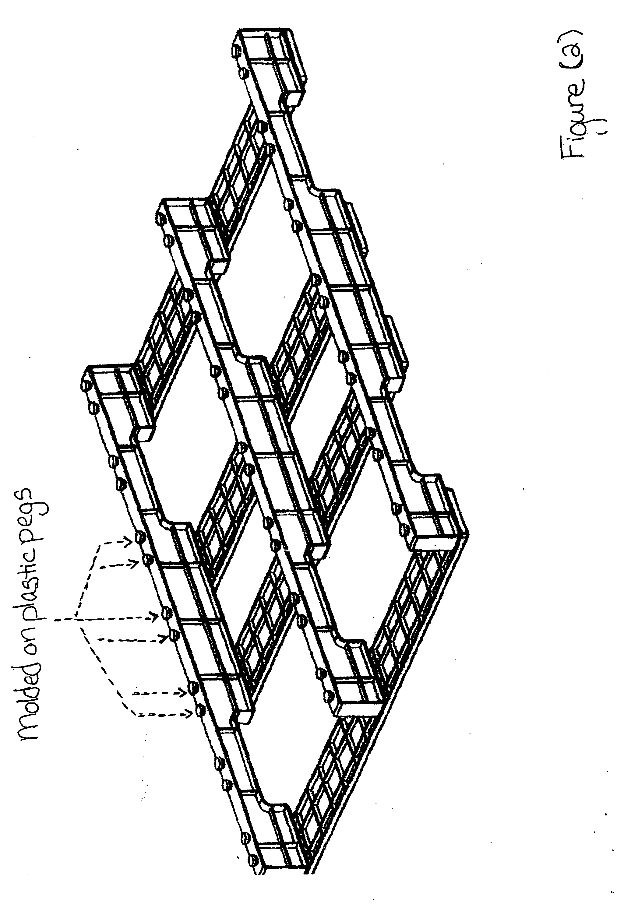 Easily assembled and repairable plastic shipping pallet