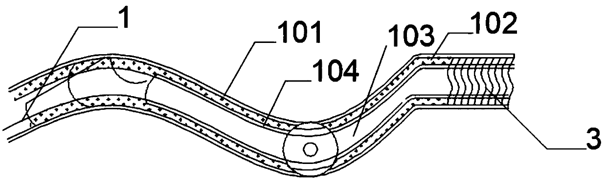 Spiral chute structure capable of using in combination and butt-joint